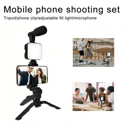 0.1Smartphone Vlogging Kit With Tripod Phone Holder