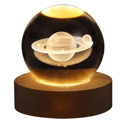 3D Cozy Crystal Atmosphere plasma ball with Galaxy and Planetary Projections