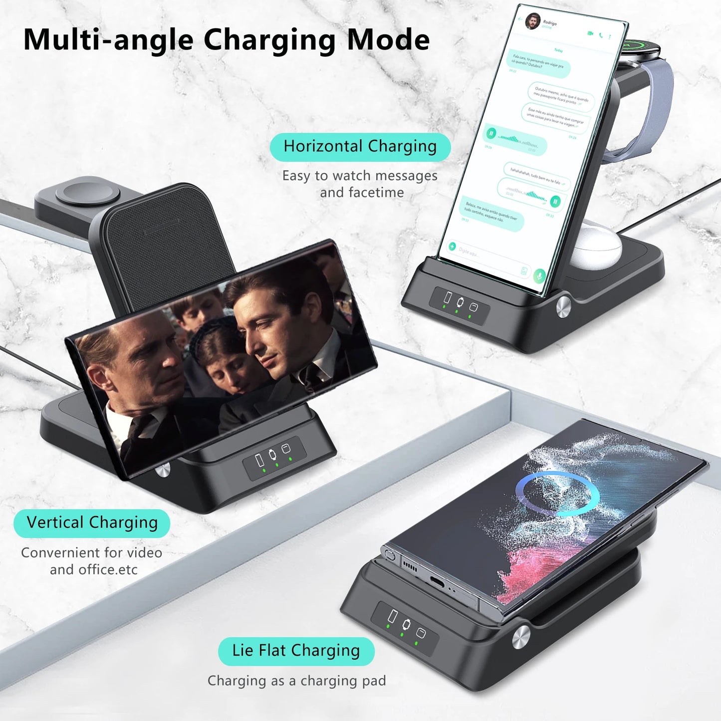 Wireless Charger for Samsung 3 in 1