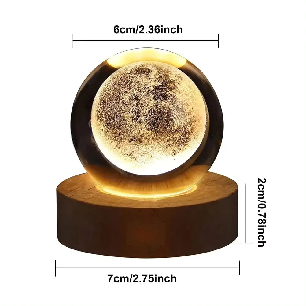 3D Cozy Crystal Atmosphere plasma ball with Galaxy and Planetary Projections