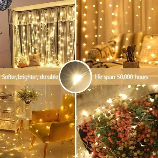 Curtain Garland on The Window USB