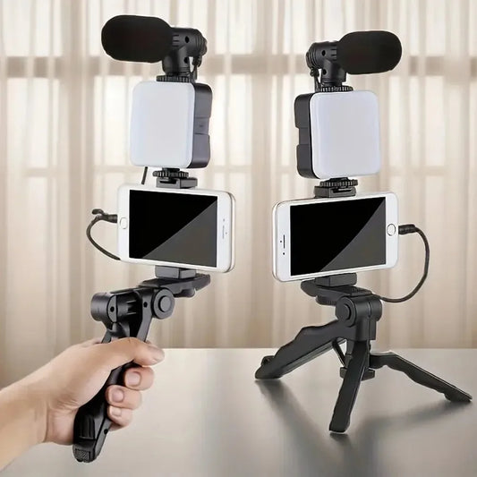 0.1Smartphone Vlogging Kit With Tripod Phone Holder