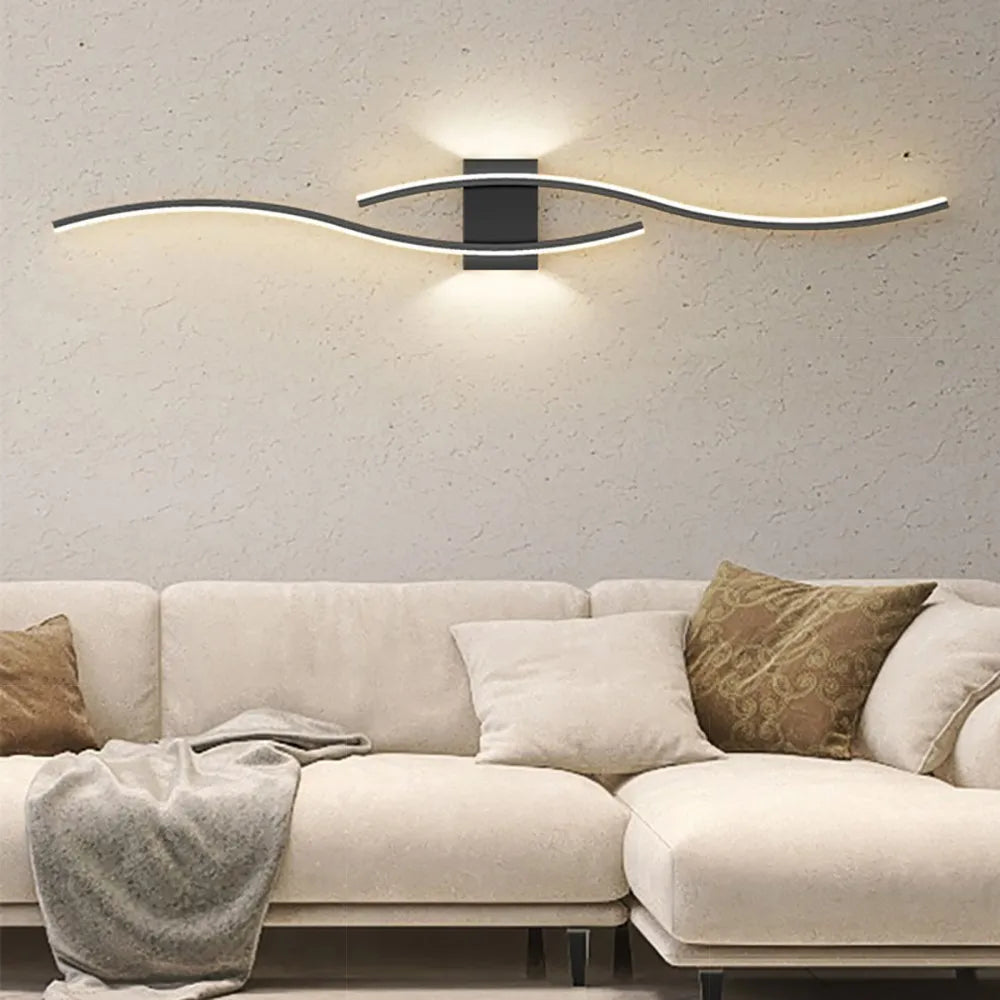 Moder LED Wall Lamp Long Strip led Wall Sconce Living Room TV Background Decor Bedroom Stair Home Indoor Lighting Fixture